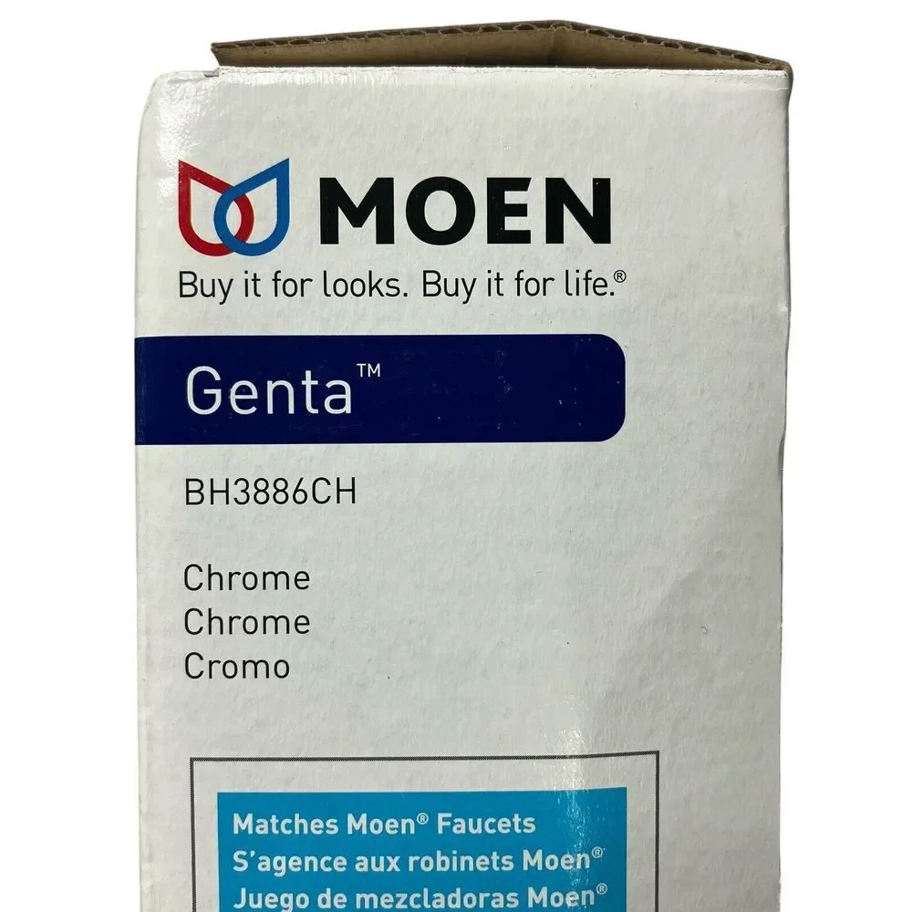 Moen Genta Double‎ Post Wall Mounted Toilet Paper Holder, Chrome - New BH3808CH